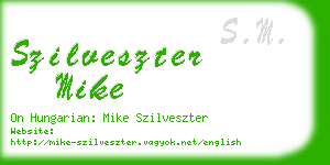 szilveszter mike business card